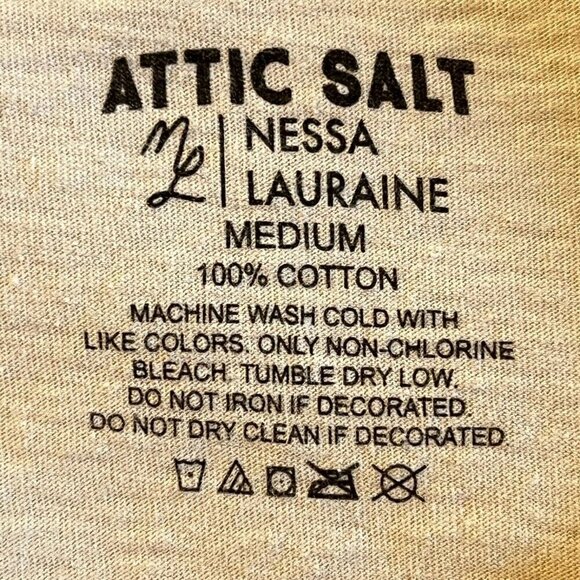 Attic Salt Owl Graphic T-Shirt Short Sleeve Cotton Retro Teacher Whimsy Nature M - Picture 4 of 4